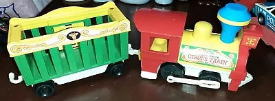 Vintage Fisher Price Circus Train - Engine 991 Green Rail Car Locomotive Choo • $8.99