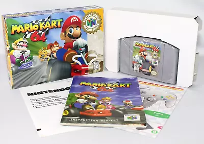 Mario Kart 64 N64 Complete CIB Very Good Condition W/ RARE Control Card! NICE! • $109.99