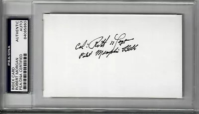 Robert Morgan Signed Index Card Psa Dna 84085860 (d) Wwii Memphis Belle Pilot • $99.95