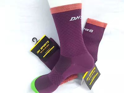 2 PAIRS ! PURPLE Cycling Socks DH Sports Men Women Outdoor MTB Bike Socks • $12