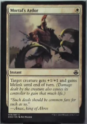 Mortal's Ardor - Duel Decks: Elspeth Vs. Kiora: #19 Magic: The Gathering NM R8 • $1.39