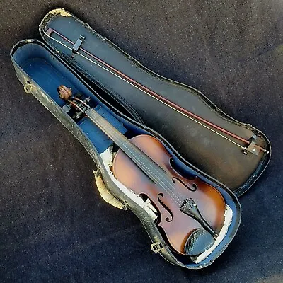 Vintage Student Violin W/Bow For Restoration 1950s? German ASCF A 17 No Bridge • $160