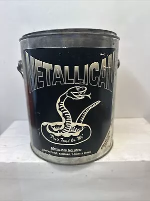 1991 Metallica Metallican Paint Can Embossed Lid Black Album Release Promo 1000 • $99.95