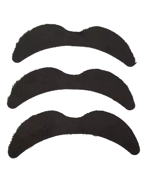 10x Novelty Mexican Fake False Joke Fancy Dress Black Self Adhesive Moustaches • £2.95