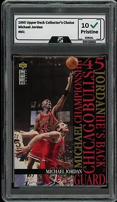 1995 Upper Deck Choice #M1 Michael Jordan GRADED 10 GEM MINT HOF Chicago Bulls • $20