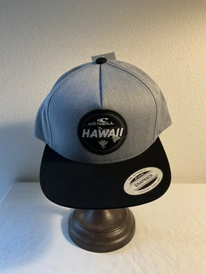 $14.99 • Buy O’Neill Snap Back Cap Hawaii Logo Black & Gray Aloha Life !