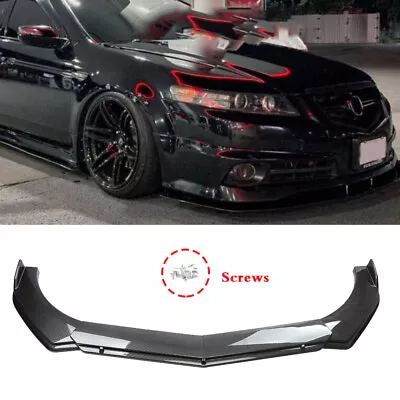 For Acura TL TLX ILX Carbon Fiber Car Front Bumper Lip Splitter Spoiler Body Kit • $85.49