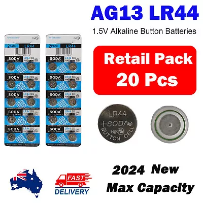 '2024'  New Retail Pack LR44 AG13/A76 Blister Battery Button Cell 1.5V AU Stock • $5.99