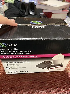 $22.99 • Buy NCR VeriFone Printer 250/500 Credit Receipt Paper Rolls/Ribbon Kit (1) Box
