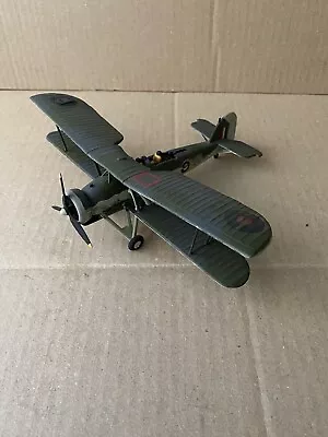 Unbranded Plastic Kit Built ROYAL NAVY FAIREY SWORDFISH Biplane In 1:72 Scale • £7.99