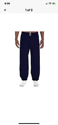 Gildan Sweatpants For Men Dark Heather Joggers Elasticized Cuffs And Waist • $5.75