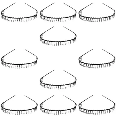 US 10-20 Pack Unisex Hairband Comb Headband Metal Wire With Teeth • $11.29