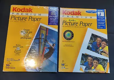 Kodak Premium Picture Paper For Inkjet 8 1/2 X 11 (12 Sheets) And 4x6 (8 Sheets) • $5