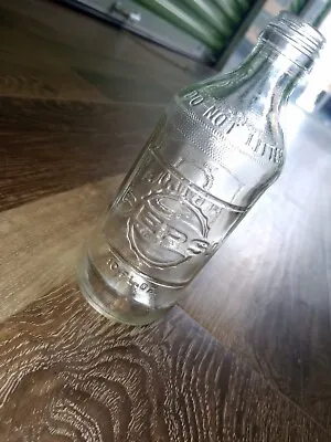 Antique Pepsi Cola 10 Oz Clear Burlap Texture Glass  Soda Bottle • $5