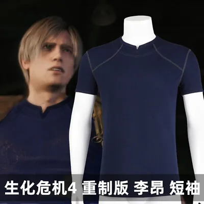 Resident Evil 4 Remake Leon S Kennedy Cosplay Top Tee T Shirt Men's Costume • $30.96