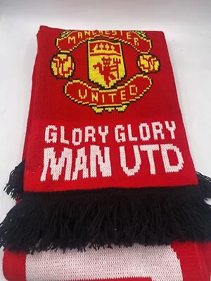 Manchester United FC Glory Glory Man Utd Red Scarf • $11.13