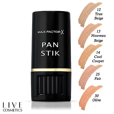 £5.35 • Buy MAX FACTOR PAN STICK STIK FOUNDATION FULL COVERAGE 9g *CHOOSE YOUR SHADE*