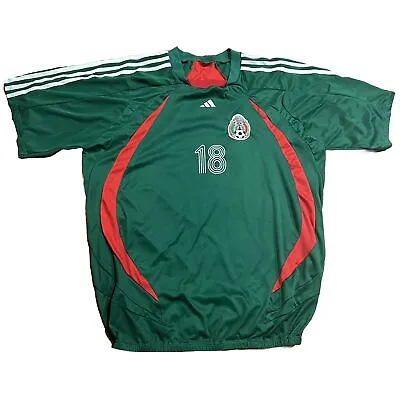 ADIDAS MEXICO WC2010 HOME ORIGINAL SOCCER FOOTBALL JERSEY SHIRT  Fifa XL • $24.99