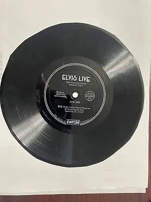 ELVIS Presley Green Valley Flexi Disc 33 1/3 Rpm 1961 Press Conference Memphis  • $1.99