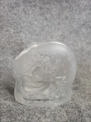 $23.23 • Buy Vintage Avon Frosted Glass Candle Holder Tealight Santa Claus Chimney Home Decor
