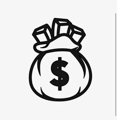 Money Bag Vinyl Sticker Decal Money $$$ • $3