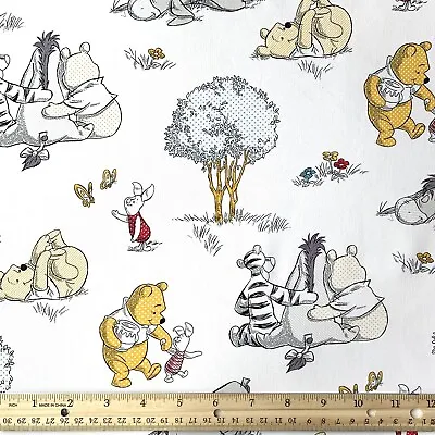 Disney Winnie The Pooh Togetherish Sort Of Day 100% Cotton Fabric Tigger Eeyore • £5.70