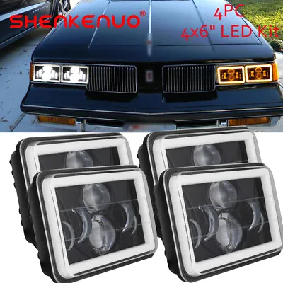 4pc 4x6  Led Headlights Hi/Lo Beam For 1980 - 1988 Oldsmobile Cutlass Supreme US • $199.99