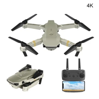 $50 • Buy E58 Silver Drone With HD Camera Drones WiFi Foldable RC Quadcopter W/Battery
