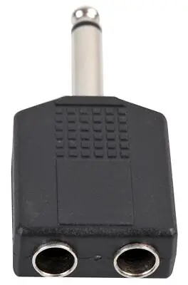 £2.49 • Buy 6.35mm Jack Y Splitter Adapter Socket MONO Audio Connector Amp 6.3mm 1/4 Inch