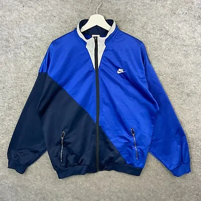 £9.99 • Buy Vintage Nike Jacket Mens Medium Blue Tracksuit Track Top Running Training 1990s