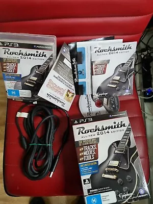 Rocksmith 2014 Authentic Guitar Games PS3 Game And USB Guitar Cable • $169.55