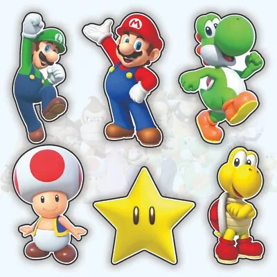 Super Mario Party Supplies - Super Mario Cutouts 6pk • $9.95