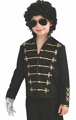 $19.91 • Buy Michael Jackson Costume Prop Black Military Jacket Rubie's 884230 Medium Age 5-7