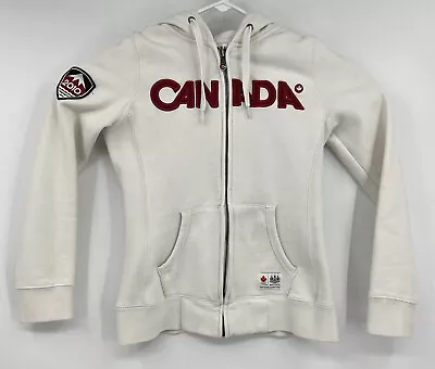 $36.97 • Buy Olympics Canada Hoodie Womans Sz XS White Full Zip Sweatshirt Jacket Canada