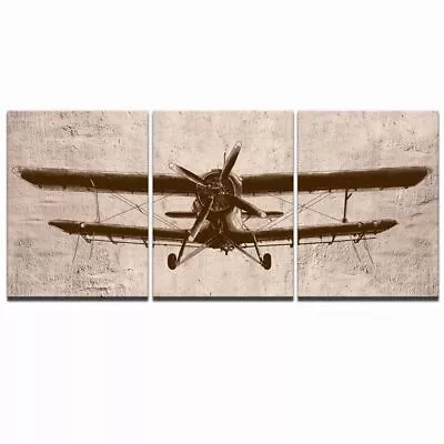 - Airplane Canvas Wall Art Vintage Aviation Art Painting For Home Bedroom Dec... • $61.08