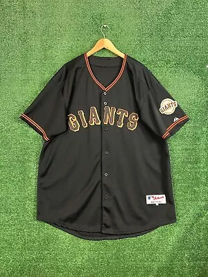 Tim Lincecum San Francisco Giants #55 Authentic Majestic Jersey Black Size 56 • $49.99