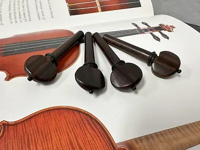 4 PcsViolin Pegs 4/4 Size Polished Rosewood Hill High Quality US Seller • $19.99