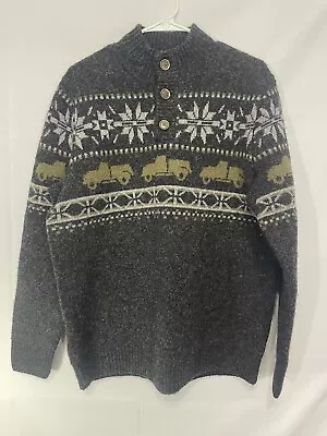 Duluth Trading Shetland Wool Sweater Mens Large Gray • $25.76