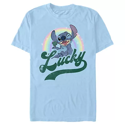 Men's Lilo & Stitch Distressed Lucky Wink T-Shirt • $13.99