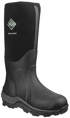 Muck Boot Arctic Sport Black Fleece Lined Wellington Boot • £139.95