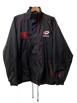 £22.99 • Buy Mens Saracens Rugby Union Kooga Jacket Black Nylon With Roll Up Hood Size XL/XXL