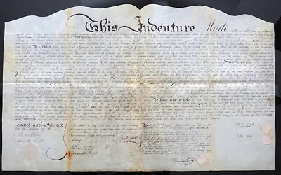 1810 Antique PHILADELPHIA Vellum DEED INDENTURE Document / BETTS To FRIES • $49.95