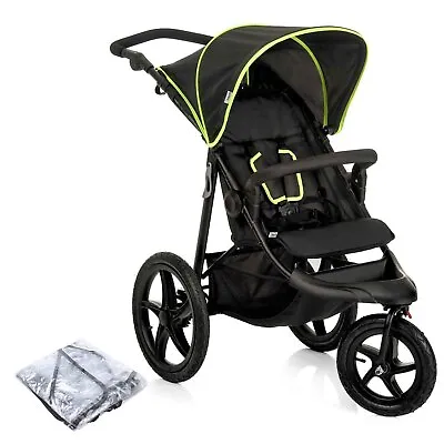 £214.99 • Buy NEW Hauck Runner 3 Air 3 Wheeler Pushchair Jogger Buggy In BLACK+NY Upto 4 Years