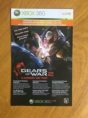 Vintage Gears Of War 2 Flashback Map Pack & 48 Hours Xbox LIVE GOLD Trial • £5.99