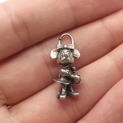 925 Sterling Silver Vintage Minnie Mouse Pendant • $28.99