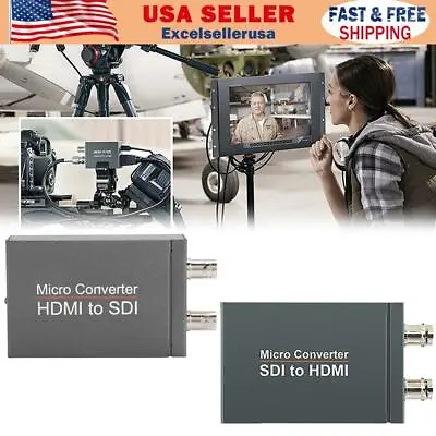 1080P SDI To HDTV Mini HD Video Micro Converter 1 To 2 Audio Format Detection • $31.25