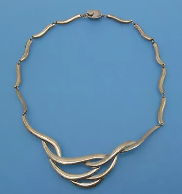 REPAIR Or Wear Vintage Sterling Silver Modernist Taxco Mexico Necklace 47.2 G • $75