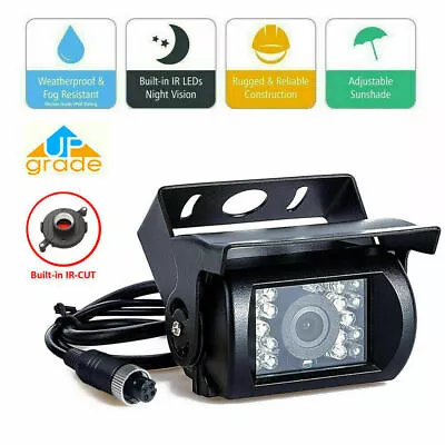 Rear View Backup Camera 4Pin CCD IR Night Vision Waterproof For Bus Truck Van RV • $17.99