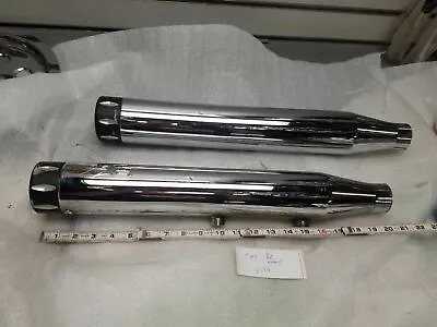 Slip On Mufflers RC Components Contrast Cut Tips Dyna Sportster Softail Exhaust • $99.99