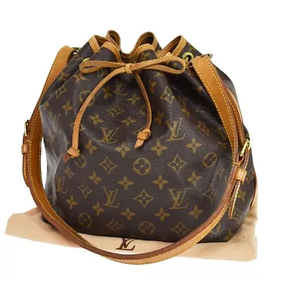 LOUIS VUITTON Petit Noe Drawstring Shoulder Bag Monogram Leather M42226 39EA828 • $358